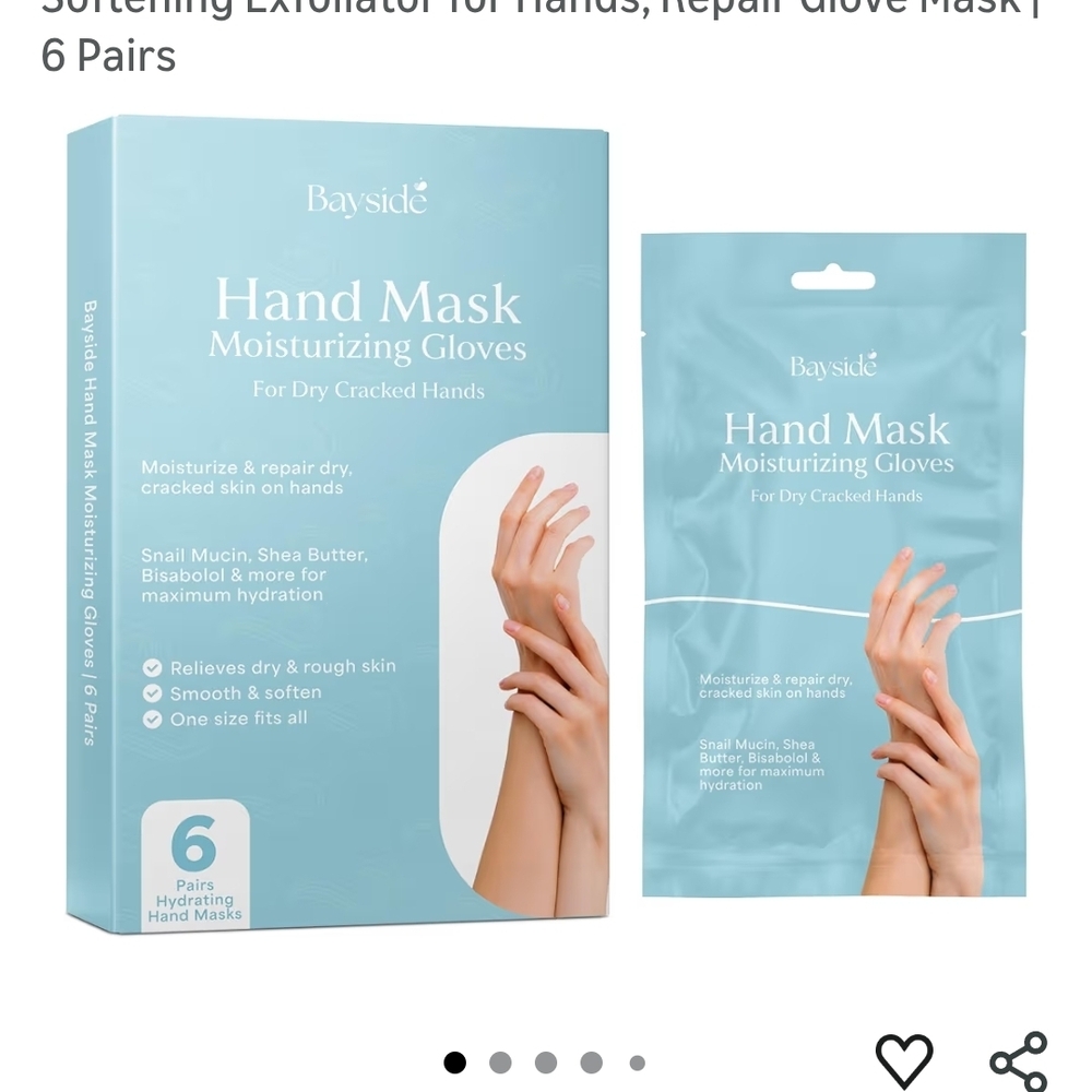 Hand Mask Moisturizing Gloves for Dry Cracked Hands - Blue